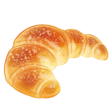 a close up of a croise on a white background