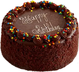 a chocolate cake with the words happy birthday on it