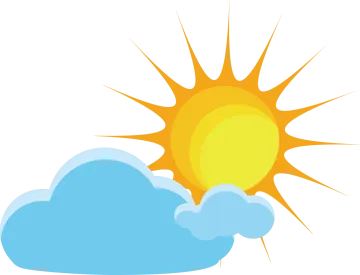 a sun and clouds clipart
