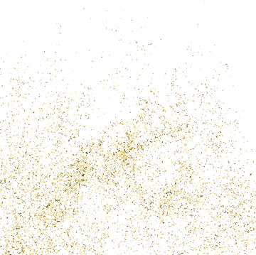 a white background with gold glitters