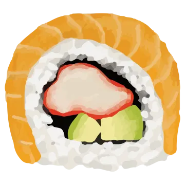 a sui roll on a white background
