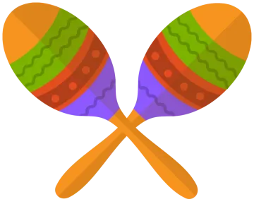 two maraos on a white background