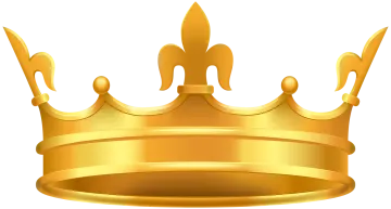a gold crown on a white background