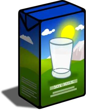 a box of milk on a white background