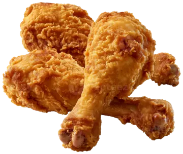 fried chicken on a white background