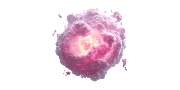 an explosion of pink and purple paint