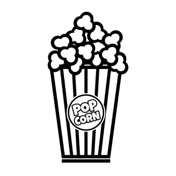 a popcorn box with popcorns in it