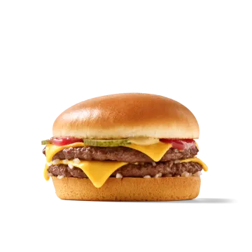 a close up of a hamburger on a white background