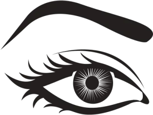 a black and white image of an eye