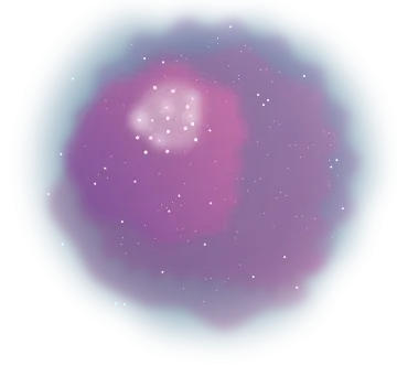 a purple circle with stars in the center