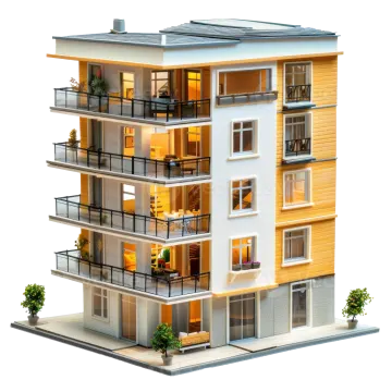 a model of a house on a white background