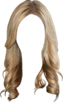 a woman with long blonde hair on her head