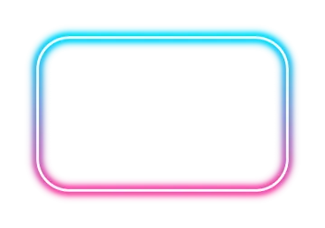 a square neon frame on a white background