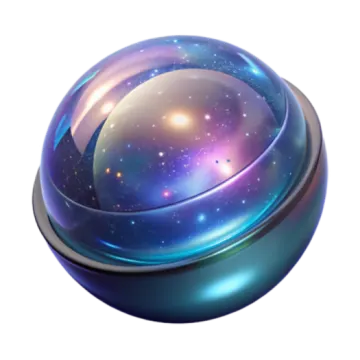 an image of a sphere with stars in the background