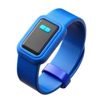 an image of a blue smart watch