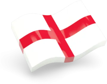 the flag of england on a white background