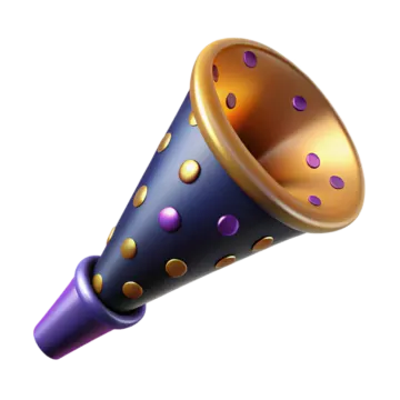 an image of a purple and gold speaker