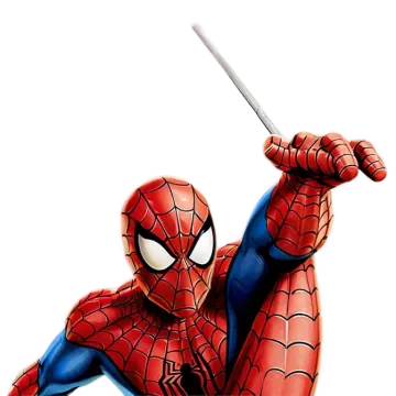 a man in a spider suit holding a sword