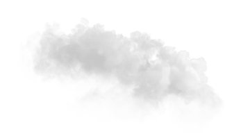 white smoke cloud isolated on white background