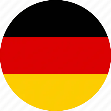 the german flag in a circle