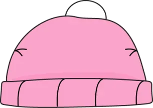 a pink hat on a white background