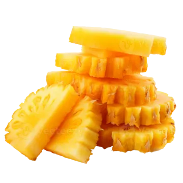 sliced pine slices on a white background