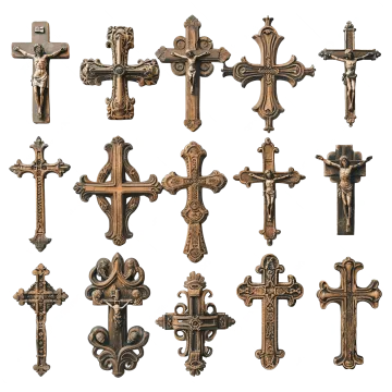 a collection of crosses