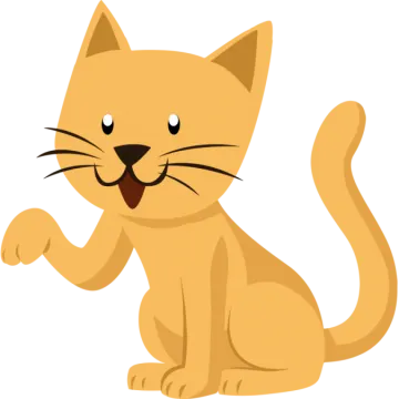 a cartoon cat with its mouth open
