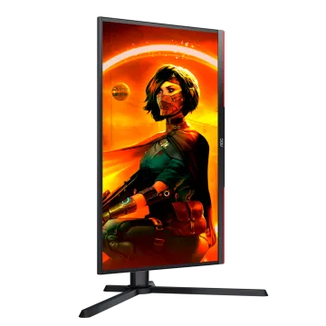 an image of a computer monitor with a woman in the background