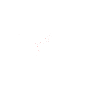 a black and white image of a line of dots