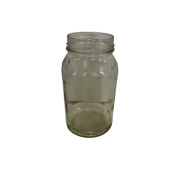 a glass jar with a white background