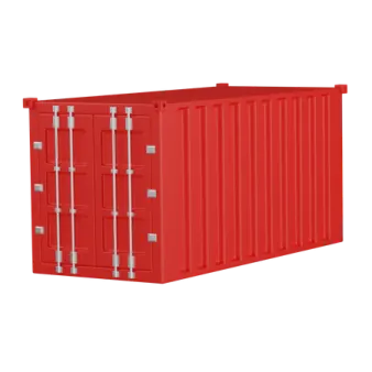 a red shipping container