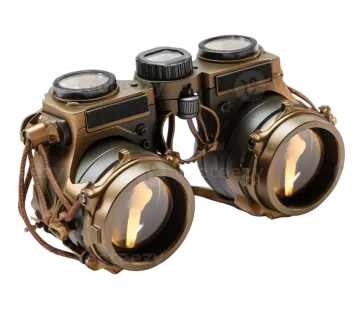 a pair of binoculars on a white background