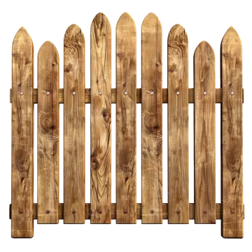 a wooden fence on a white background