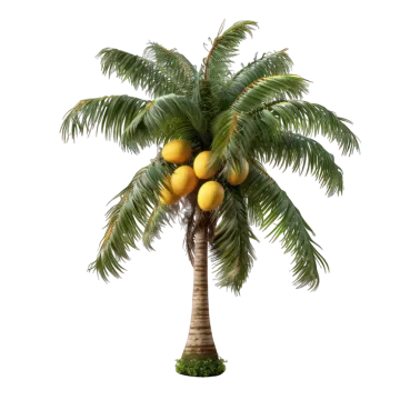 a palm tree with fruit on it