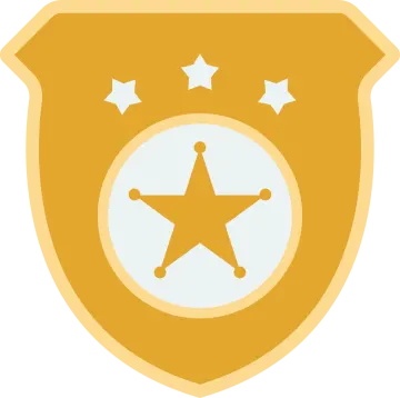 a shield with five stars on it