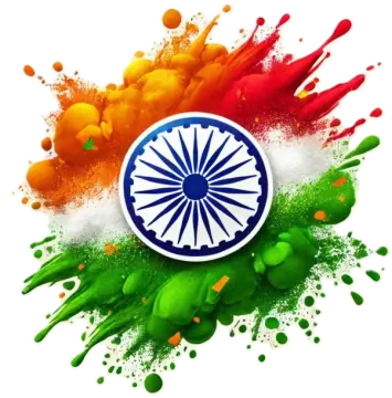 the indian flag painted on a white background