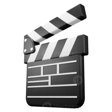 a movie clap on a white background