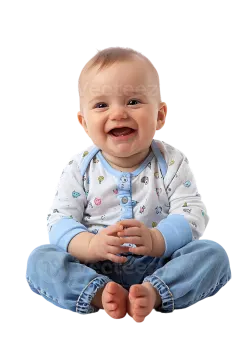 a baby sitting on the floor with his mouth open
