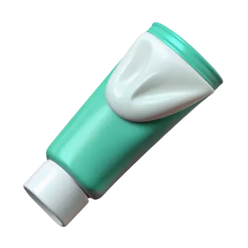 a tube of cream on a white background
