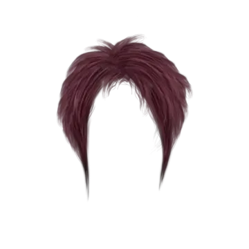 a drawing of a man's head with red hair
