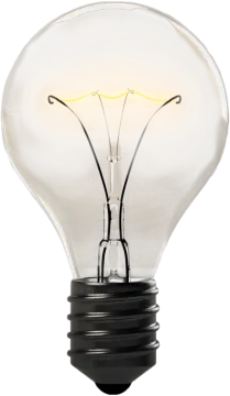 a light bulb on a white background