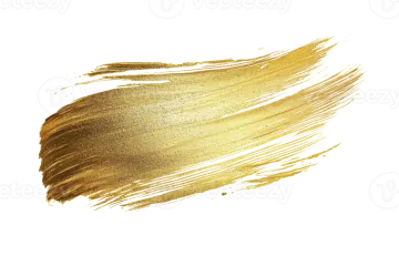 gold brush stroke on white background