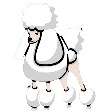 a cartoon poo with white hair and brown eyes