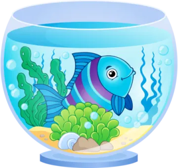 a fish in an aquarium
