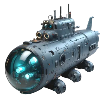 a 3d model of a submarine