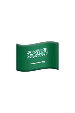 saudi flag on white background