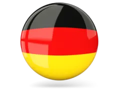 a ball with the german flag on it