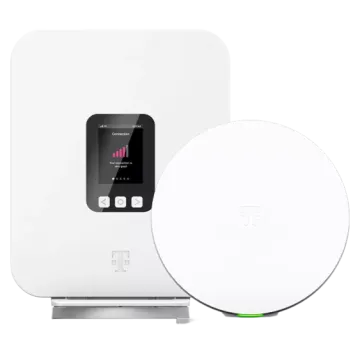 a white smart home security system