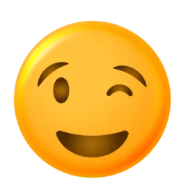 an orange smiley face with a smile